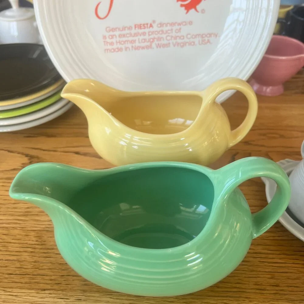 Vintage Post 1986 Classic Fiesta Gravy Boat, Sauce Boat, Yellow, Seamist - Picture 1 of 7